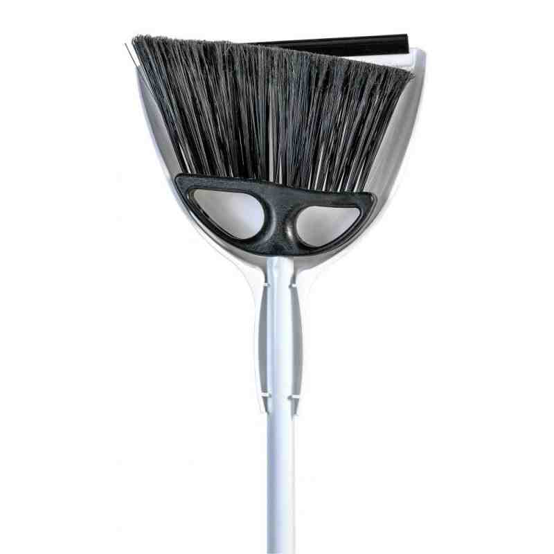 Mars Angle Broom, Blue/Black, 48" Handle, 9" Clip On Dust Pan - [DefendUse.com] - BA9900 - Cleaning Brooms