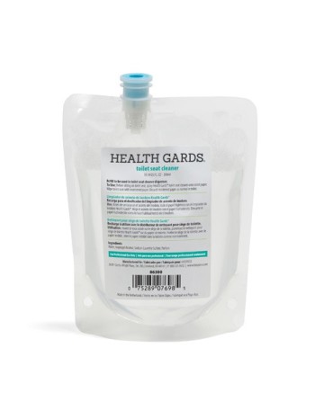 HOSPECO Health Gards 300 ml Pouches Toilet Seat Cleaner Sanitizer (6 Per Box) 300ml Pouch, Case: 6 - [DefendUse.com] - 86300 - T
