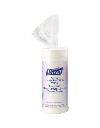 PURELL  Alcohol Hand Sanitizing Wipes, Canister Qty/Canister: 80 Wipes, Case of 12 - [DefendUse.com] - 9030-12-CAN00 - Purell Ha