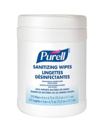PURELL Hand Sanitizing Wipes, Fresh Citrus Scent, 270 Count Alcohol-Free, Case of 6 - [DefendUse.com] - 9113-06-CAN00 - Purell H