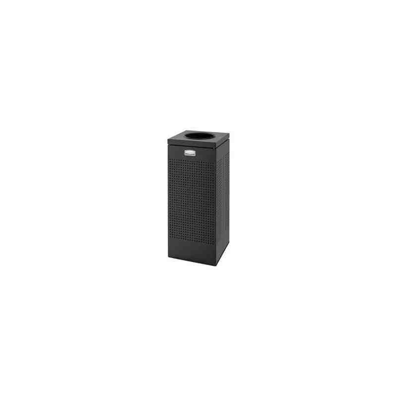 Rubbermaid FGSC10ERBTBK 10-gal Indoor Decorative Trash Can - Metal, Black - [DefendUse.com] - FGSC10ERBTBK - Decorative Refuse