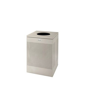 Rubbermaid FGSC22EPLDP 40-gal Indoor Decorative Trash Can - Metal, Desert Pearl - [DefendUse.com] - FGSC22EPLDP - Decorative Ref