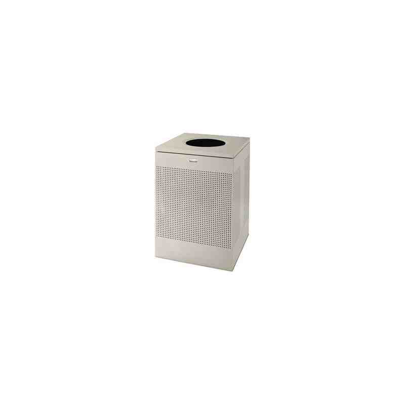Rubbermaid FGSC22EPLDP 40-gal Indoor Decorative Trash Can - Metal, Desert Pearl - [DefendUse.com] - FGSC22EPLDP - Decorative Ref
