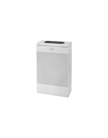 Rubbermaid FGSR14EPLSM Recept W/Plas Lnr 13Gl Slvr Metallic - [DefendUse.com] - FGSR14EPLSM - Sillouettes Wastebasket