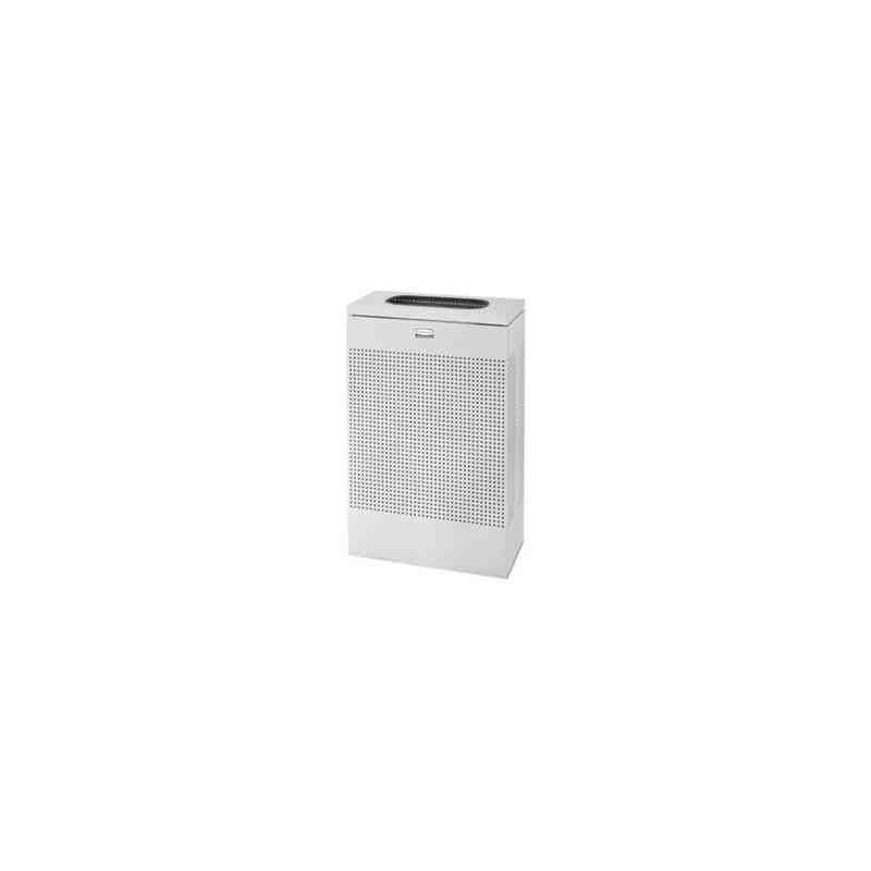 Rubbermaid FGSR14EPLSM Recept W/Plas Lnr 13Gl Slvr Metallic - [DefendUse.com] - FGSR14EPLSM - Sillouettes Wastebasket