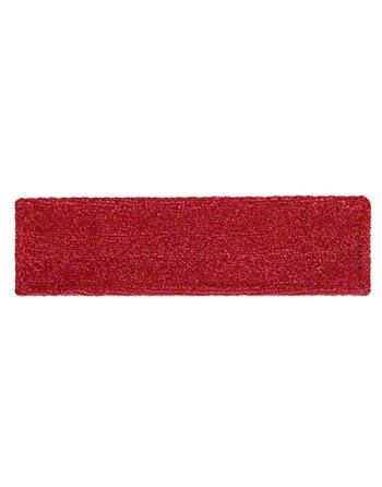 Rubbermaid 2132423 Microfiber Flat Mop Pad, Red, Case of 12 - [DefendUse.com] - 2132423 - Microfiber Wet Floor Pads