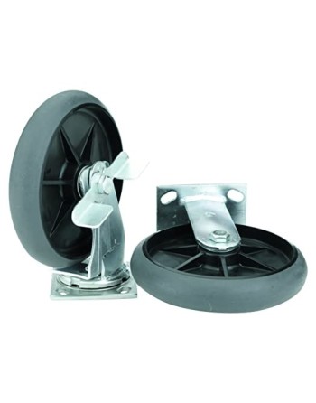 Rubbermaid 1878364 Executive Series 8-Inch Quiet Caster Wheel Kit, Housekeeping Carts - [DefendUse.com] - 1878364 - Wheels