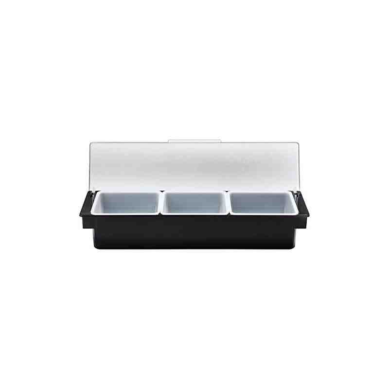 Rubbermaid FG289100BLA Condiment Dispenser with three 1 U.S. qt (.9 L) Inserts - [DefendUse.com] - FG289100BLA - Totes / Bins