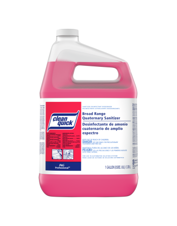 CLEAN QUICK  Broad Range Quaternary Sanitizer Concentrate  1-40, Case of 3/3.78L, Test Strips Incl. - [DefendUse.com] - 10037000