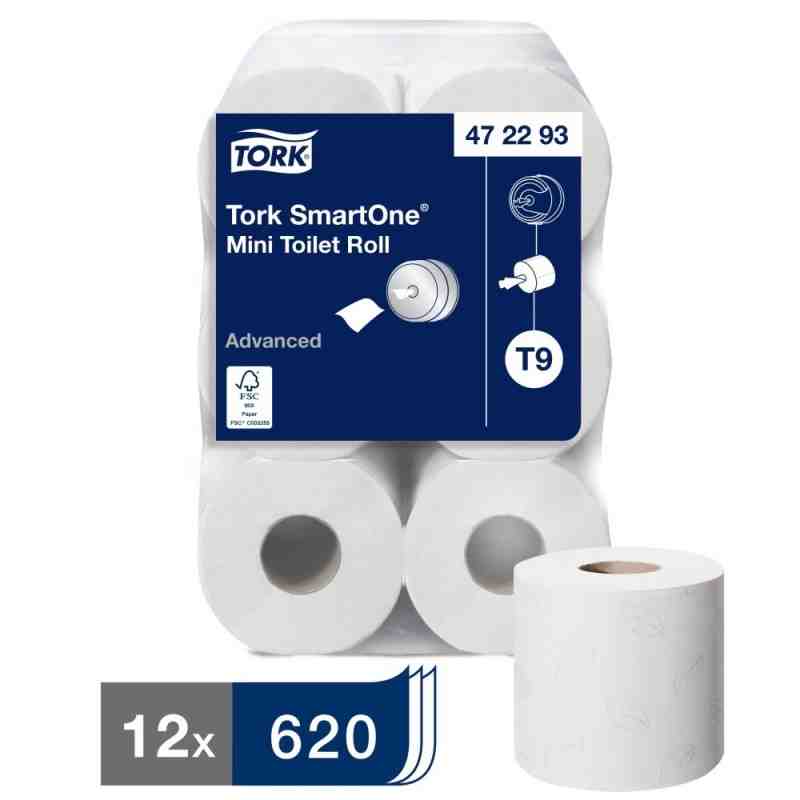 Tork 472293 Smart One Mini Roll Bath Tissue (12 Rolls) - [DefendUse.com] - 472293 - Tork CA: Tork – Global No 1