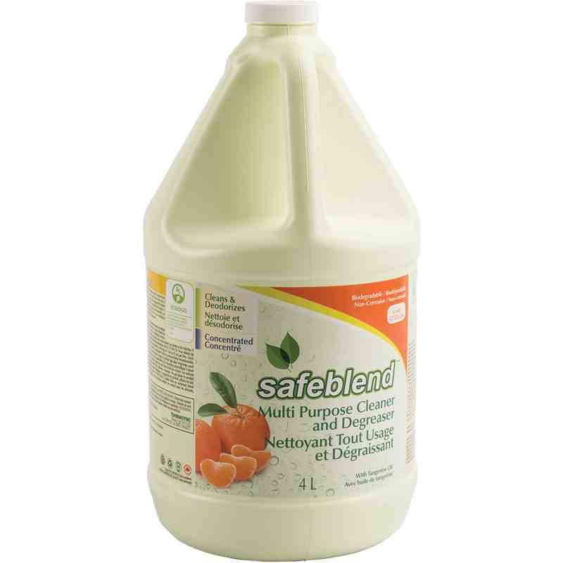 SAFEBLEND DCTOG04 HD Degreaser, Tangerine Oil, Multi-Purpose Cleaner, Jug, 4 L, Case of 4 - [DefendUse.com] - DCTOG04 - Safeblen