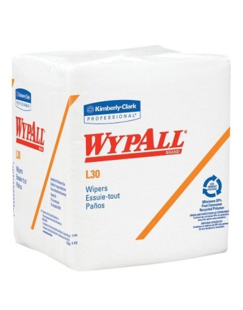 Kimberly-Clark Professional 05812 Wypall L30 Economizer Wipers Wht Q-Fold 12Bx-Ca - [DefendUse.com] - 05812 - WypAll® Economizer