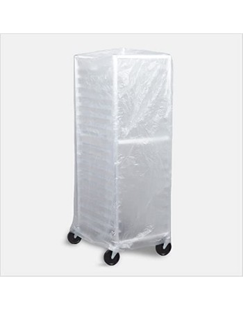 DEFENDUSE 52" x 80" Disposable .6 Mil Bun Pan Rack Covers - 50/Roll, Pack of 50 - [DefendUse.com] - BP52X80X0.6 - Bun Pan Rack C