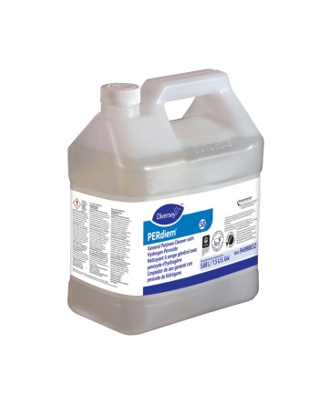 Diversey™ 94998832 Perdiem General Purpose Floor Cleaner with Hydrogen Peroxide, 1.5 gal, Odorless, Clear, Case of 2 - [DefendUs