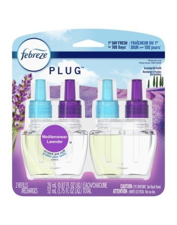 Febreze Plug Odor-Eliminating Air Freshener Refills, Lavender, 2 Pack, Case of 3 - [DefendUse.com] - 37000-81256 - Febreze® Air 