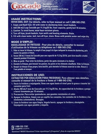 P&G Cascade® Professional Fryer Boil-Out, Boil Out, Case of 6/2.4KG - [DefendUse.com] - 10037000590979 - Cascade®
