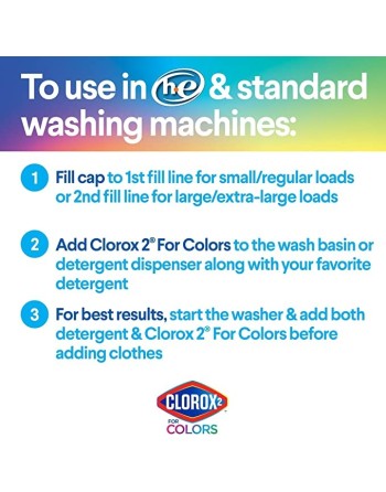 CLOROX 01145 Clorox 2 Laundry Stain Fighter, Sensitive Skin, For Colors, Sensitive Skin, 975mL, Case of 6 - [DefendUse.com] - 01