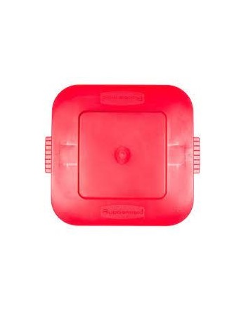Rubbermaid FG352700RED BRUTE 28 Gallon Red Square Lid - [DefendUse.com] - FG352700RED - Rubbermaid Commercial Cleaning