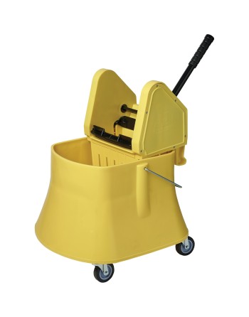 M2 PROFESSIONAL  Champ™ Bucket & Wringer Combo, Down Press, 10 US Gal.(40 Quart), Yellow - [DefendUse.com] - BW-D1232-40-YE - Mo