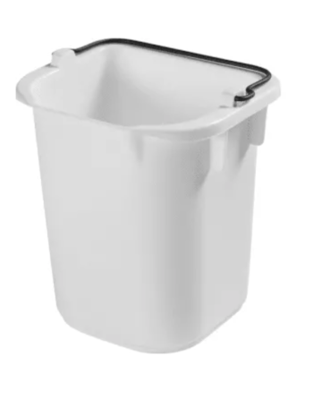 Rubbermaid 1857379 5 Qt Heavy Duty Sanitizing Pail, White - [DefendUse.com] - 1857379 - Sanitizing Pails