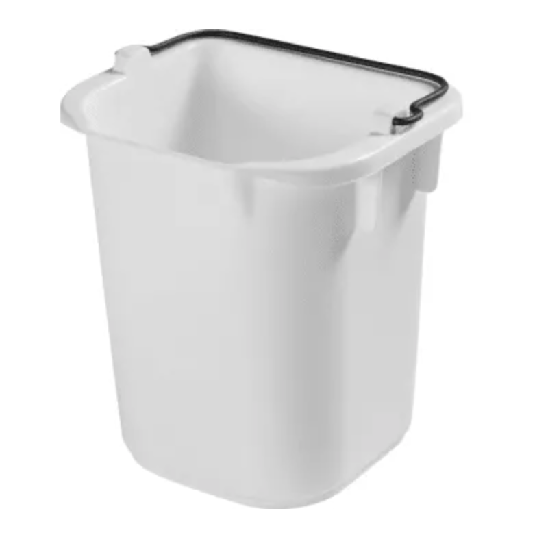 Rubbermaid 1857379 5 Qt Heavy Duty Sanitizing Pail, White - [DefendUse.com] - 1857379 - Sanitizing Pails