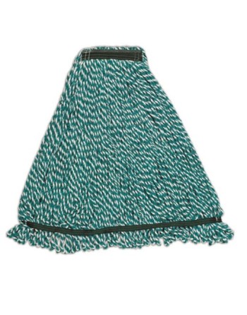 Rubbermaid FGA81306GR00 Web Foot 24 oz. Green Microfiber String Mop with 1" Headband - [DefendUse.com] - FGA81306GR00 - Microfib