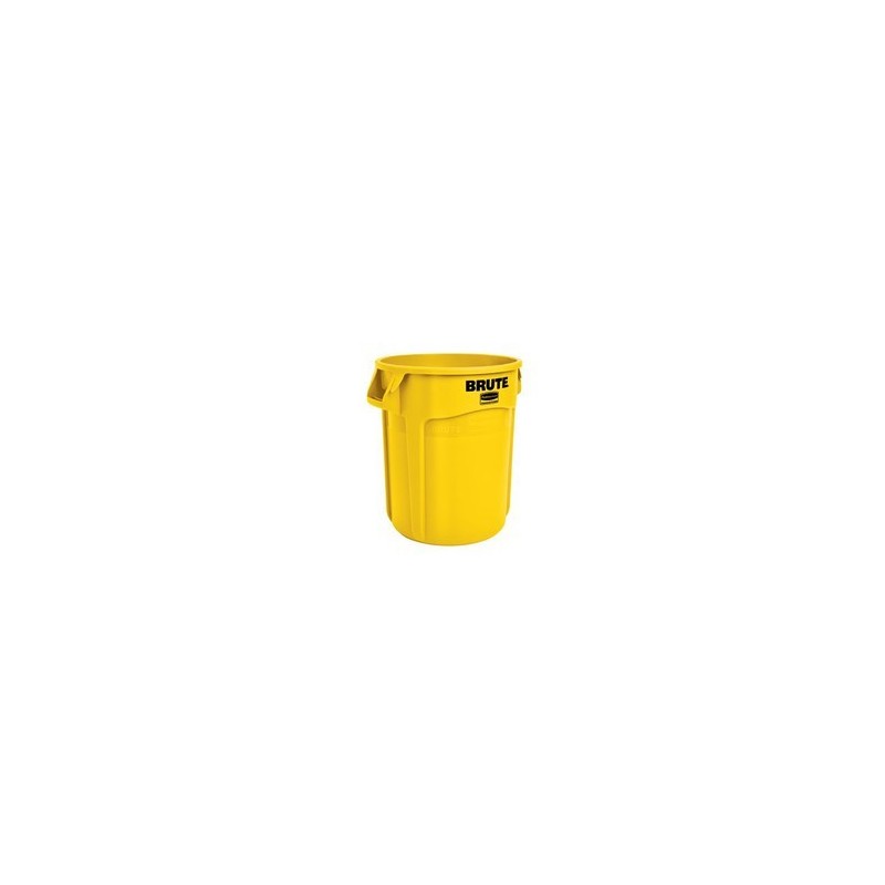 Rubbermaid FG262000YEL Brute Container Vented 20G - Yellow - [DefendUse.com] - FG262000YEL - Brute® Trash Cans