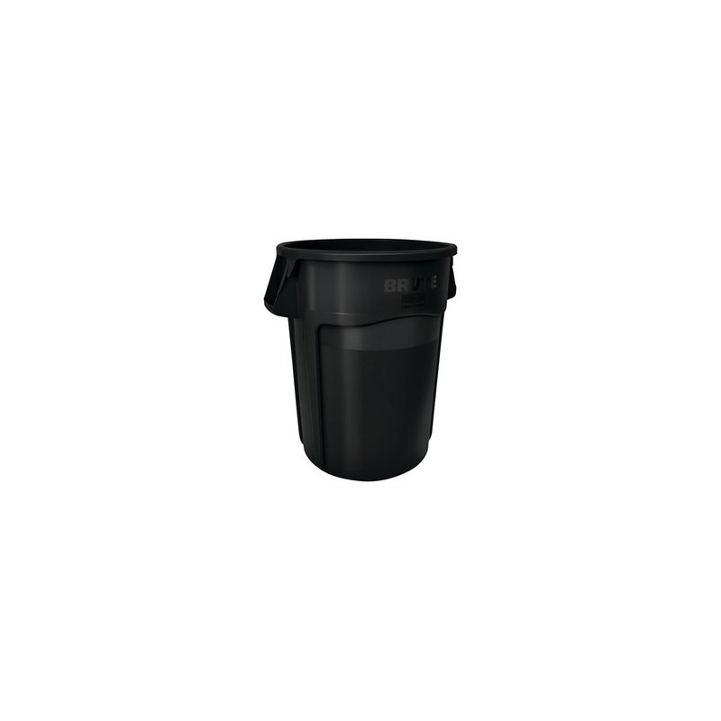 Rubbermaid 1867531 Brute Container Vented 32G - Black [2632] - [DefendUse.com] - 1867531 - Brute® Trash Cans