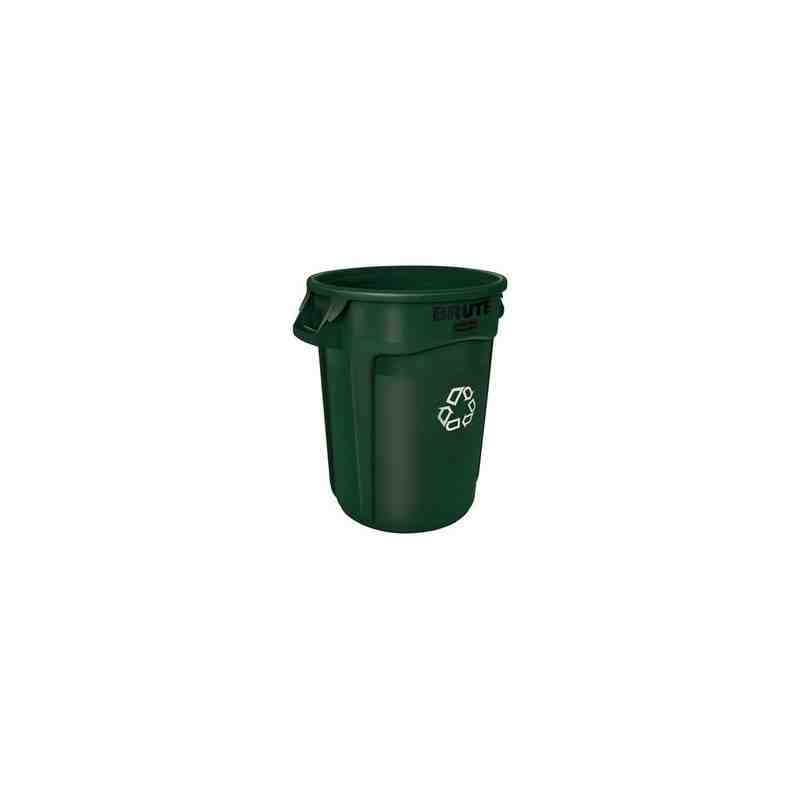 Rubbermaid 1788472 Brute Container Vented 32G Recycling - Green [2632] - [DefendUse.com] - 1788472 - Brute® Trash Cans