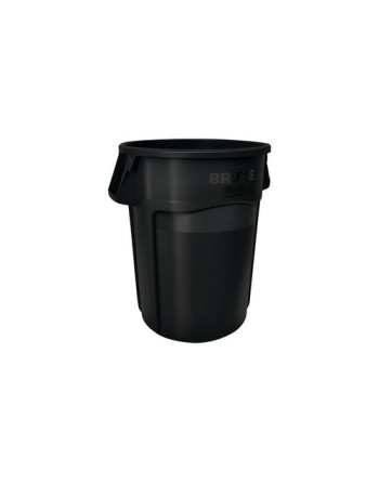 Rubbermaid FG264360BLA Brute Container Vented 44G - Black - [DefendUse.com] - FG264360BLA - Brute® Trash Cans
