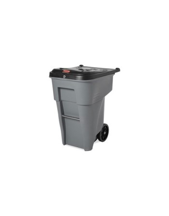 Rubbermaid FG9W1088GRAY Brute Rollout - Container Secure Document 65G - Gray - [DefendUse.com] - FG9W1088GRAY - Trash Cans with 