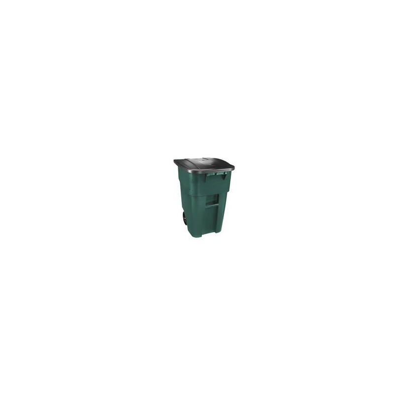 Rubbermaid 1829411 Brute Rollout Container - 50G - Green[9W27] - [DefendUse.com] - 1829411 - Brute® Trash Cans