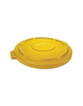 Rubbermaid FG264560YEL Brute Lid Fits 44G - Yellow - [DefendUse.com] - FG264560YEL - Brute Trash Can Lids