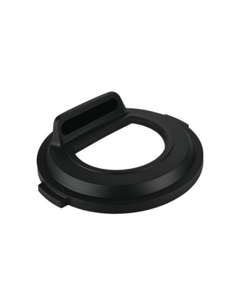 Rubbermaid 2017738 Brute Lid w/Open Top 32G - Black - [DefendUse.com] - 2017738 - Brute Trash Can Lids