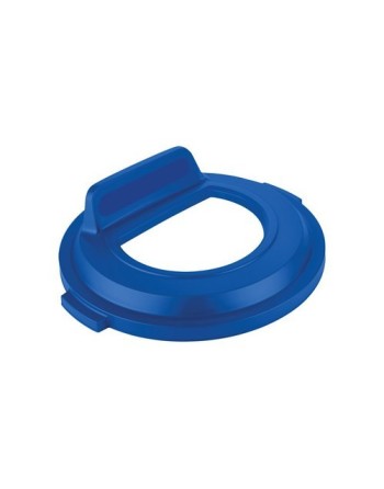 Rubbermaid 2017965 Brute Lid w/Open Top 32G - Blue - [DefendUse.com] - 2017965 - Brute Trash Can Lids