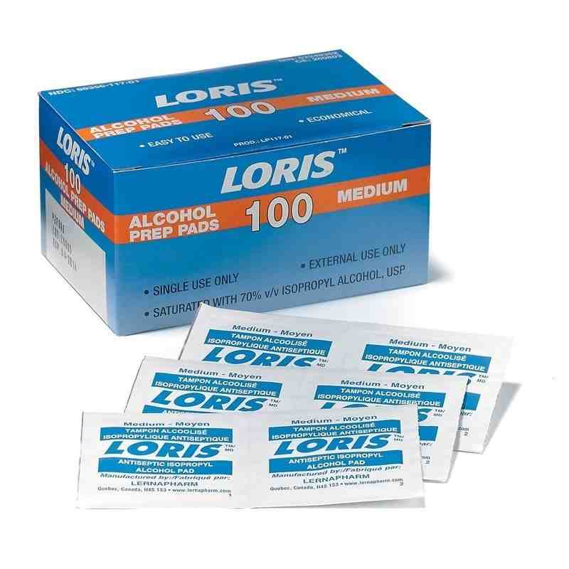Loris FAAW100 Antiseptic Wipe, 100 - [DefendUse.com] - FAAW100 - Loris