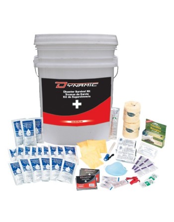 Emergency Preparedness First Aid Kit, Class 1 Medical Device, Bucket - [DefendUse.com] - FAKSURBK33 - DYNAMIC SAFETY