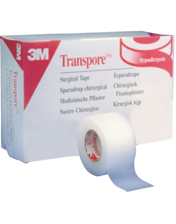 3M™ Transpore™ Surgical Tape, Class 1, 30' L x 1" W - [DefendUse.com] - 1527-1 - 3M Medical