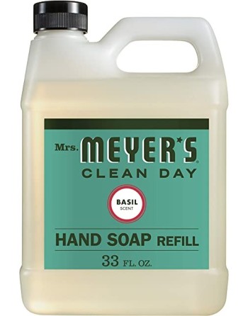 SC JOHNSON 29200003202 Mrs.Meyers Hand Soap Refill - Basil - 6/975ml, Case: 6 x 975ml - [DefendUse.com] - 29200003202 - Mrs. Mey