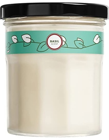 SC JOHNSON 59200002427 Mrs.Meyers Small Soy Candle - Basil - 12/140g, Case: 6 x 140g - [DefendUse.com] - 59200002427 - Mrs. Meye