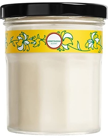 SC JOHNSON 59200002434 Mrs.Meyers Small Soy Candle - Honeysuckle - 12/140g, Case: 6 x 140g - [DefendUse.com] - 59200002434 - Mrs