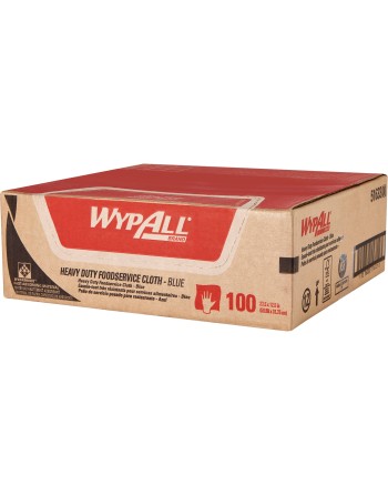 KIMBERLY-CLARK 51633 WypAll® Heavy Duty Foodservice Cloths, Heavy-Duty/Specialty, 23-1/2" L x 12-1/2" W - [DefendUse.com] - 5163