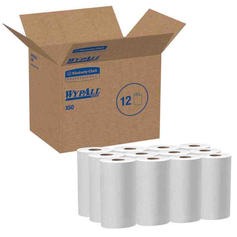 KIMBERLY-CLARK 35401 X60 Wipers, All-Purpose, 13-1/2" L x 10" W, Qty/Case: 12 Rolls - [DefendUse.com] - 35401 - WYPALL® Wipes