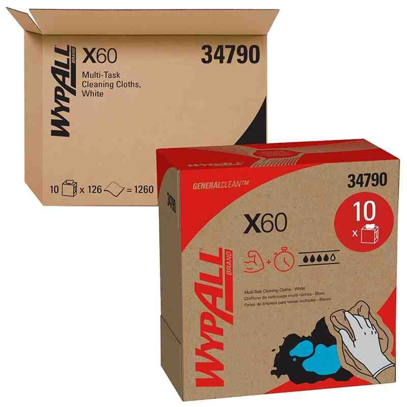 KIMBERLY-CLARK  X60 Wipers, All-Purpose, 16-4/5" L x 8-3/4" W Colour: White, Sheets/Case: 126 Units/Case: 10 - [DefendUse.com] -