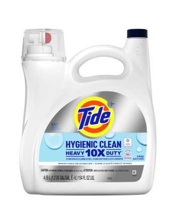 Tide 37000-27675 Hygenic Clean Laundry Detergent HD 10x Free&Gentle 100Ld-4/4.55L - [DefendUse.com] - 37000-27675 - Tide Liquid 