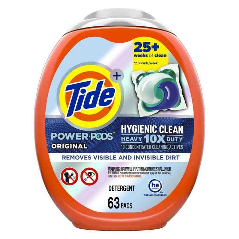 Tide 30772-03647 Hygenic Laundry Clean Mega Pods Original Scent- 4/63ct - [DefendUse.com] - 30772-03647 - Tide Liquid Laundry De