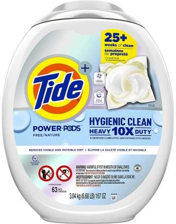 Tide 30772-03644 Hygenic Clean Laundry Detergent Mega Pods Free & Gentle- 4/63ct - [DefendUse.com] - 30772-03644 - Tide Liquid L
