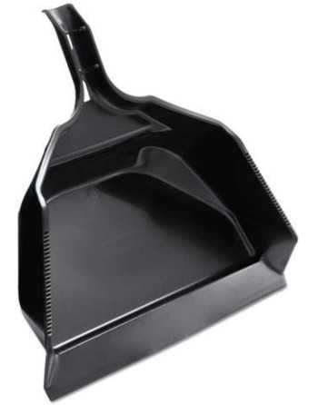 RUBBERMAID FG9B5900BLA  Dust Pan, Extra-Large, Roughneck, 15x13"x5" - [DefendUse.com] - FG9B5900BLA - Lobby Dust Pans