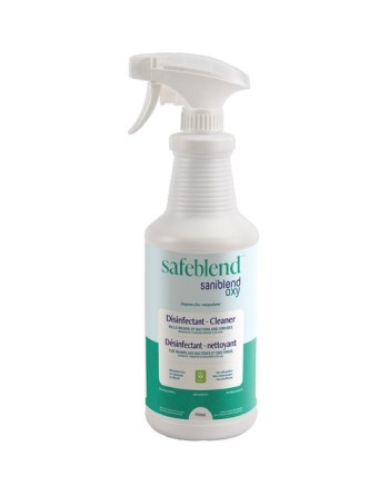 Safeblend SRXXX0D Saniblend Oxy Disinfectant Cleaner Fragrance Free- 12/950mL - [DefendUse.com] - SRXXX0D - Safeblend™ 