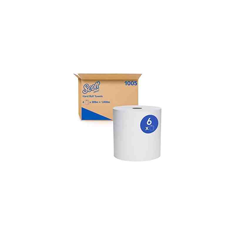 Scott® Essential Universal High Capacity Hard Roll Towel, White, 1000', 6 Rolls/Case - [DefendUse.com] - 1005 - Scott®